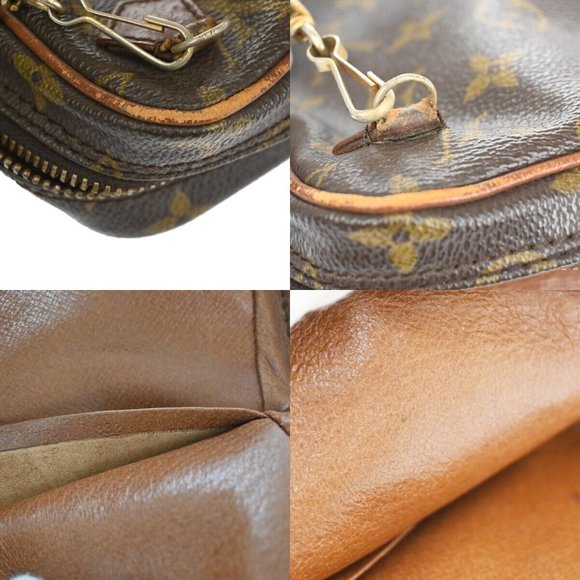 Authentic LOUIS VUITTON Danube Shoulder Bag Monogram Leather Brown - Picture 3 of 16